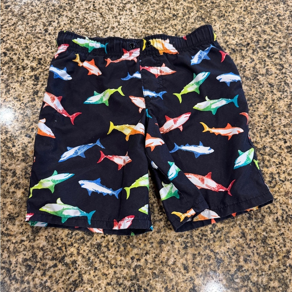 Wonder Nation Boys Shark Swim trunks Size Small‎